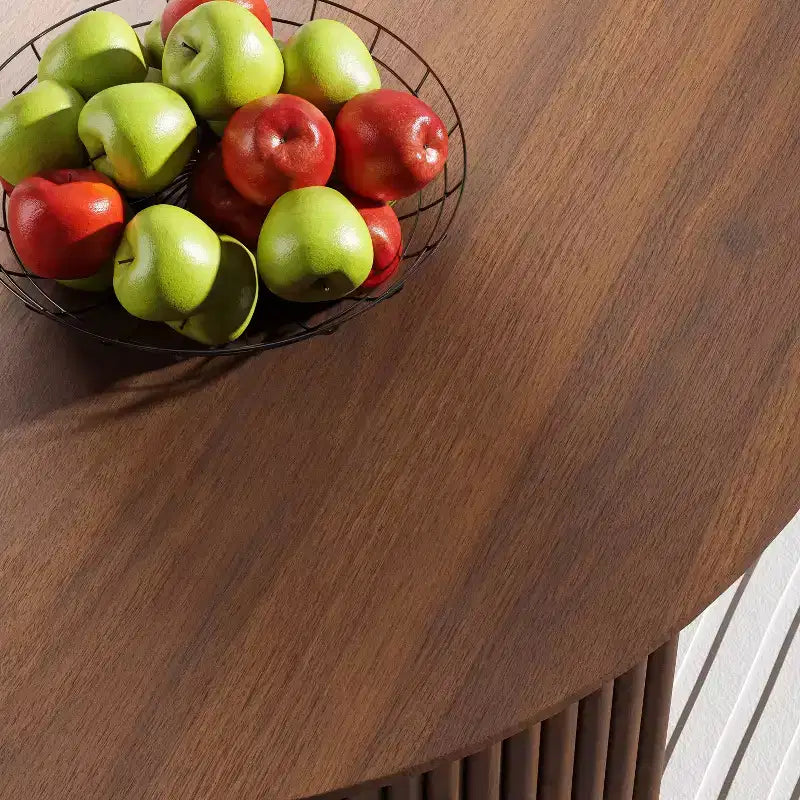 Table de salle à manger en bois, style moderne du milieu du siècle, pour 6 personnes