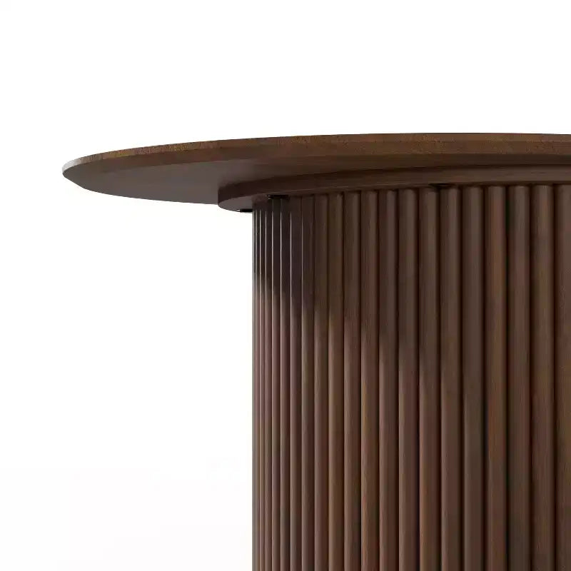Table de salle à manger en bois, style moderne du milieu du siècle, pour 6 personnes