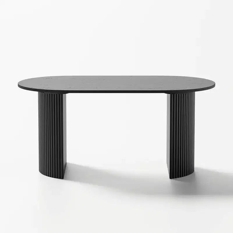 Table de salle à manger en bois, style moderne du milieu du siècle, pour 6 personnes
