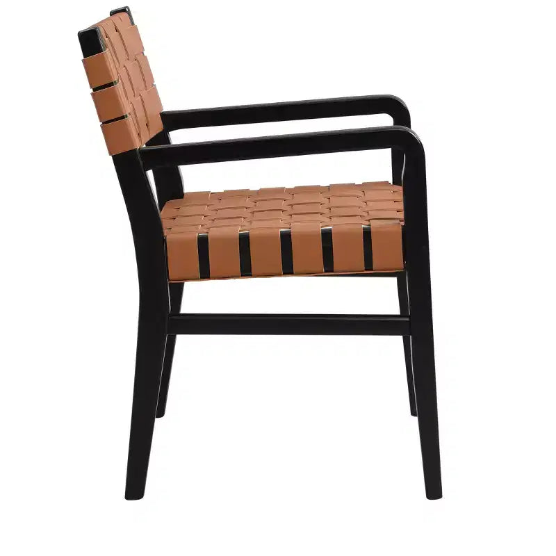 Esszimmerstuhl aus Kunstleder und Kautschukholz (2er-Set)