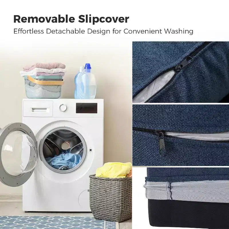 Juego de 2 sillones giratorios con funda, tela texturizada y reposabrazos acampanados