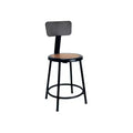 Hampden Furnishings 24&amp;#34; Felix Collection Steel Counter Height Barstool with Backrest