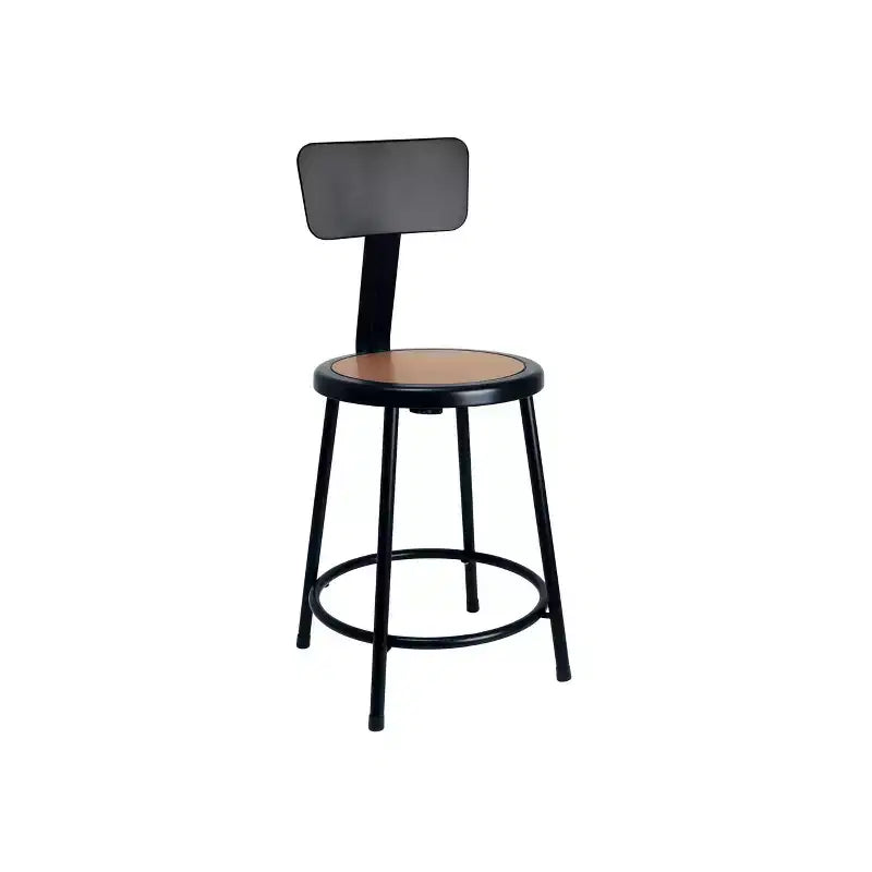 Hampden Furnishings 24&amp;#34; Felix Collection Steel Counter Height Barstool with Backrest